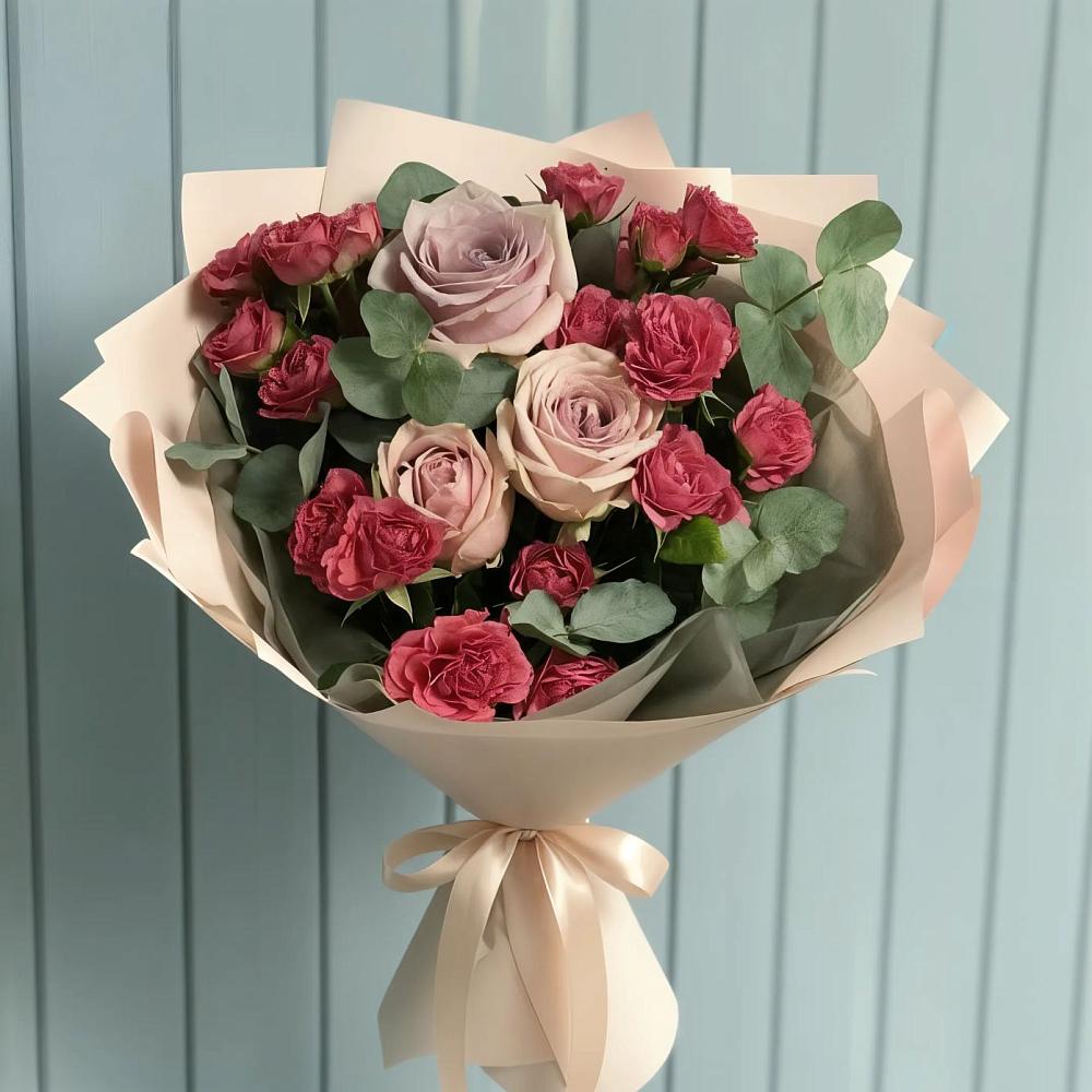 Букет цветов из: Гвоздики и Розы в Княгинино