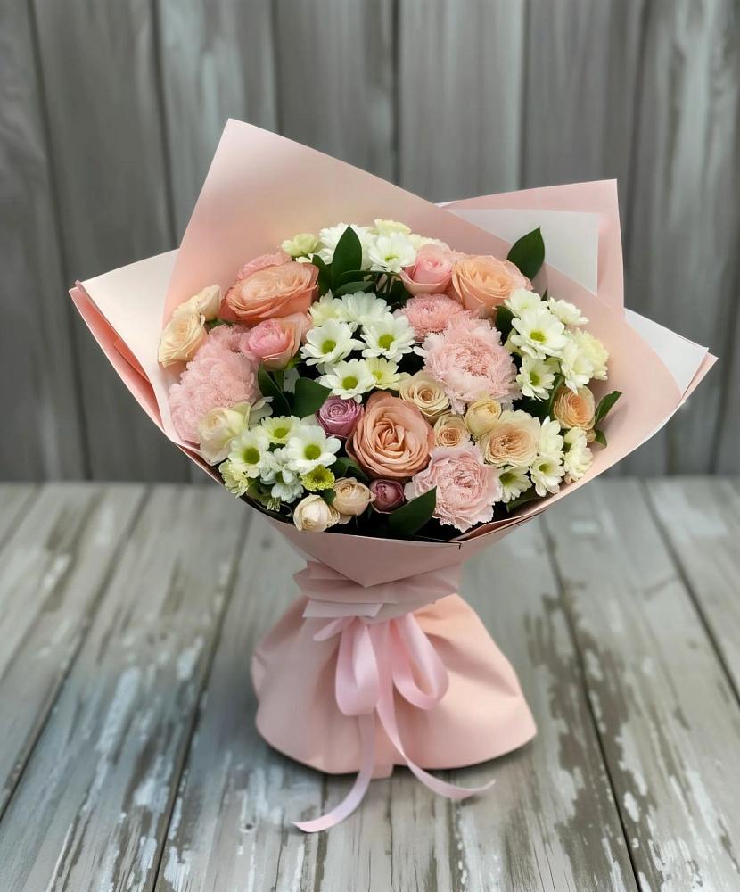 Букет цветов из: Гвоздики, Розы и Хризантемы в Княгинино