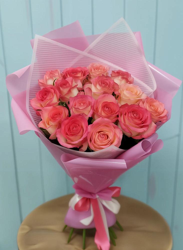 Букет 15 Розовых роз Равель в Княгинино