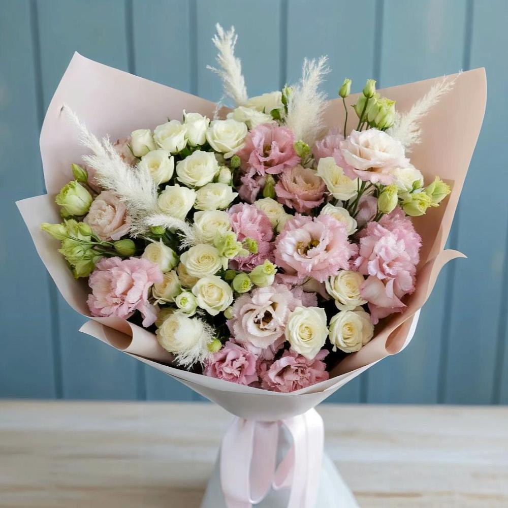 Букет цветов из: Альстромерии и Розы в Княгинино