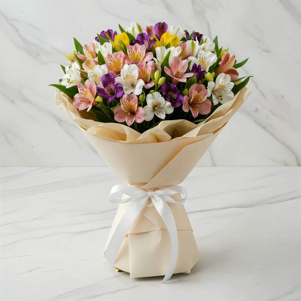 Букет цветов из: Альстромерии в Княгинино