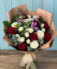 Букет цветов из:  Розы и Альстромерии #REPLACE_PRED# Княгинино