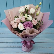 Букет цветов из:  Розы и Лизиантусы в Княгинино