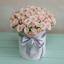 Цветочная композиция из Розы в шляпной коробке в Княгинино