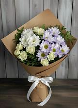 Букет цветов из:  Хризантемы и Розы в Княгинино