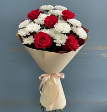 Букет цветов из:  Розы и Хризантемы в Княгинино