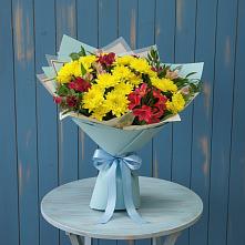 Букет цветов из:  Альстромерии и Хризантемы #REPLACE_PRED# Княгинино