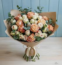 Букет цветов из:  Альстромерии и Розы #REPLACE_PRED# Княгинино