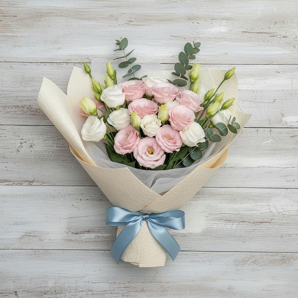 Букет цветов из: Лизиантусы в Княгинино